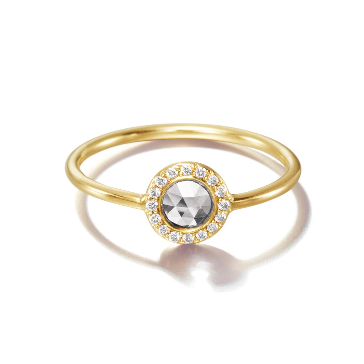 Sweet Pea Rose in Halo｜Engagement Rings